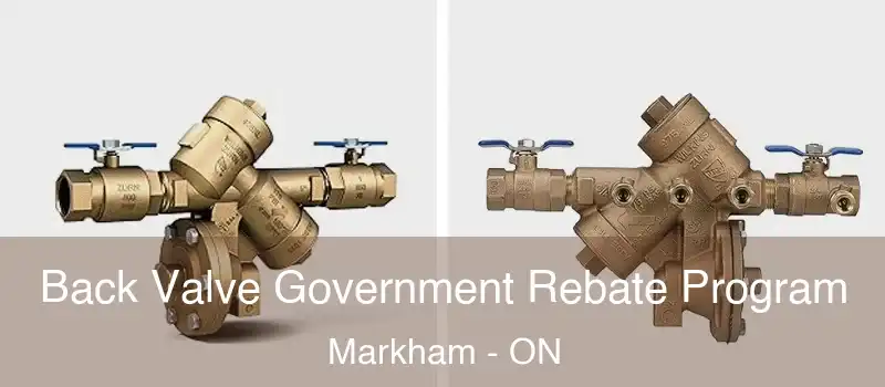  Back Valve Government Rebate Program Markham - ON